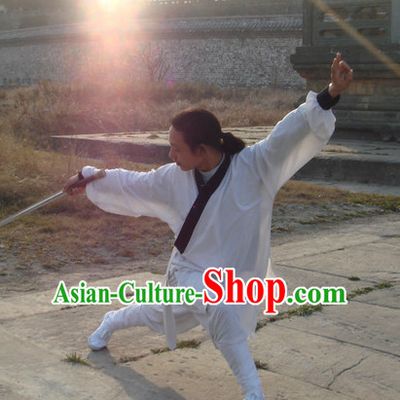 White China Traditional Taoist Suit Complete Set for Men
