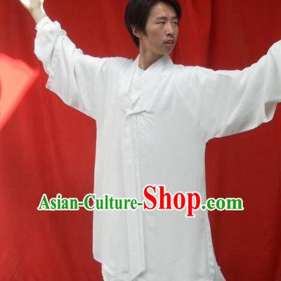White China Traditional Taoist Dresses Complete Set for Men