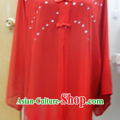 Red China Traditional Taoist Female Mantle