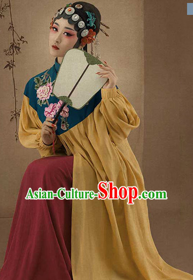 Chinese Traditional Opera Costumes and Hair Accessories Complete Set for Women