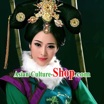 Chinese Ancient Empress Costumes and Hair Accessories Complete Set for Women