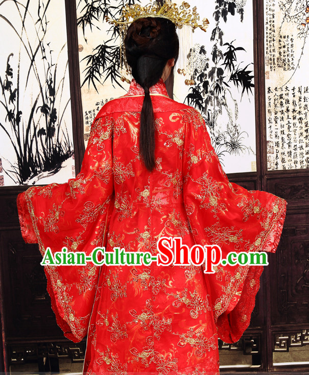 Chinese red costumes national costume Chinese red costumes national costume
