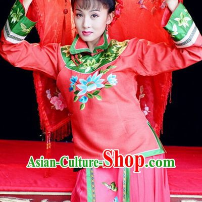 Asian Chinese Traditional Dress Theatrical Costumes Ancient Chinese Clothing Bride Costumes and Hair Accessories