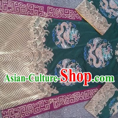 Green Ancient Chinese Beijing Opera Dragon Robe Costumes for Men