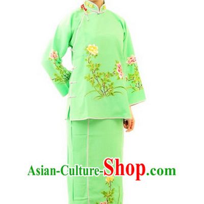 Green Ancient Chinese Beijing Opera Outfits