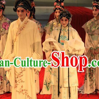 Traditional Chinese Peking Opera Husband and Wife Costumes 2 Sets