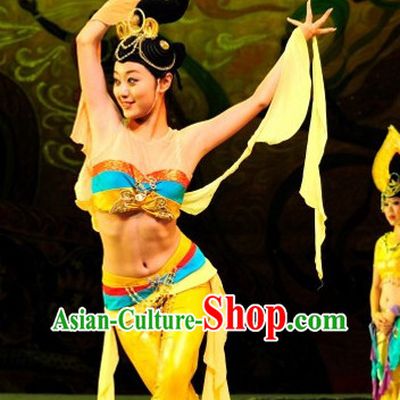 Chinese Fairs Fly in Sky Flying Fairs of Dunhuang Mural Dance Costumes and Hair Accessories