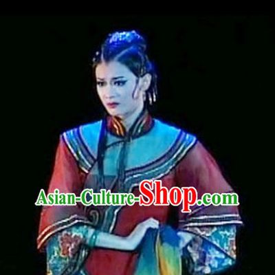 Chinese Classical Dance Costumes and Headwear Complete Set for Women