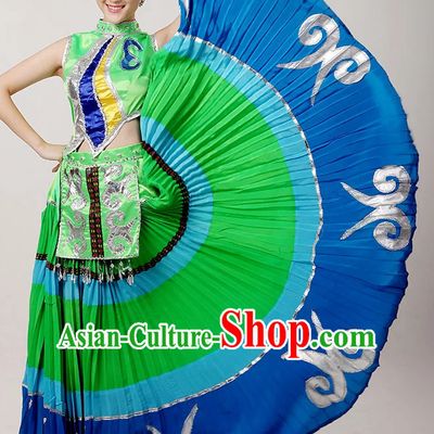 Top Beautiful Chinese Dance Costumes Calling Green Shade
