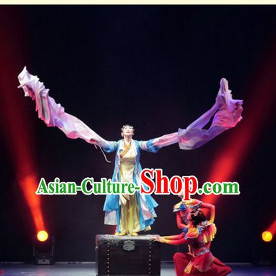 Chinese Wtater Sleeve Dance Costumes Complete Set for Women
