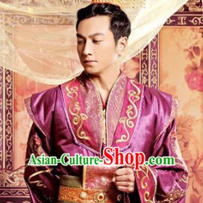 Top Chinese Wedding Dress Bridal Bridegroom Costumes Attire and Coronet Complete Set for Men