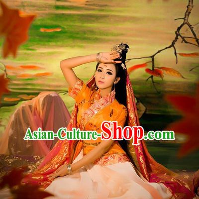 Chinese Ancient Zhao Feiyan Sexy Costumes Complete Set for Women