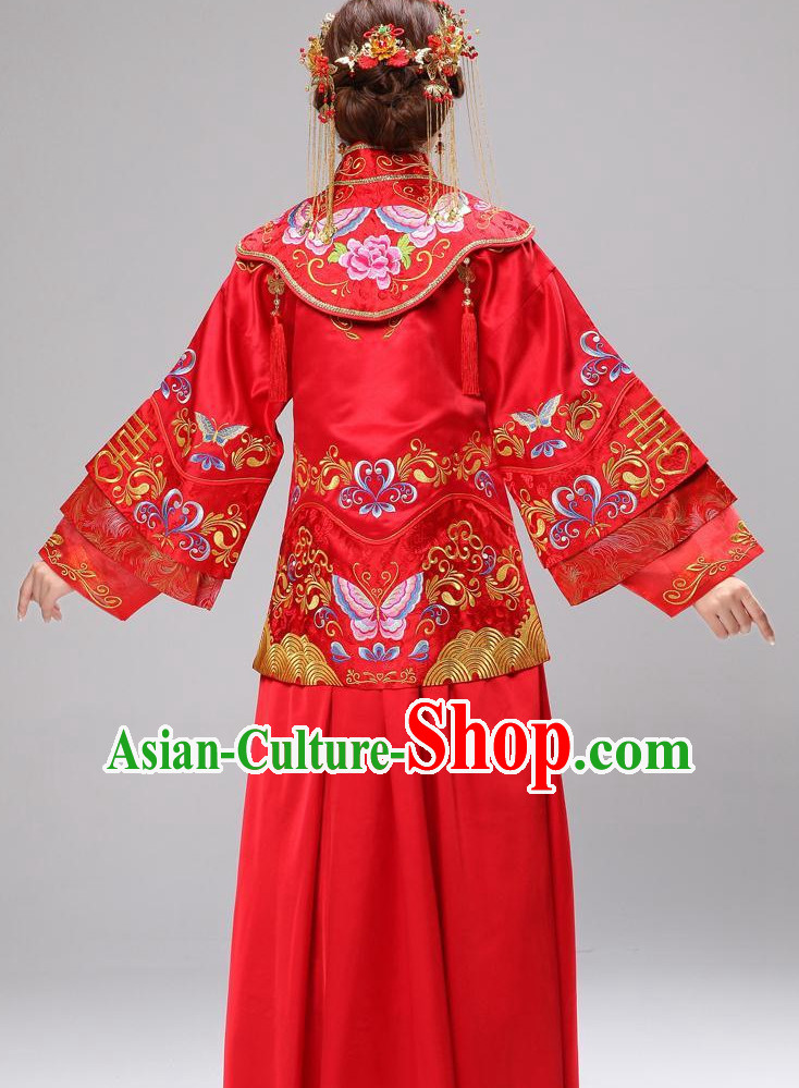Chinese wedding dress traditional bridal costumes and hair accessories Chinese wedding dress traditional bridal costumes and hair accessories