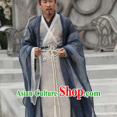 Chinese Hanfu Asian Fashion Japanese Fashion Plus Size Dresses Vntage Dresses Traditional Clothing Asian Costumes Hua Qian Gu Taoist Costume for Men