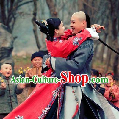 Chinese Hanfu Asian Fashion Japanese Fashion Plus Size Dresses Vntage Dresses Traditional Clothing Asian Costumes Long Mandarin Robe for Girls