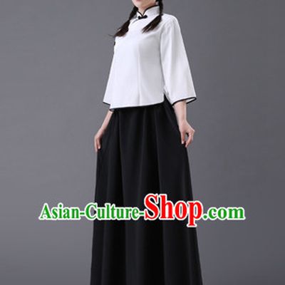 Chinese Hanfu Asian Fashion Japanese Fashion Plus Size Dresses Traditional Clothing Asian Student Wu Si Five Four Movement Costume for Girls