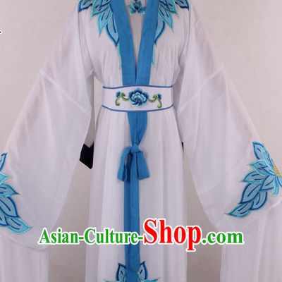 Chinese Traditional Oriental Clothing Theatrical Costumes Opera Female Nun Costumes and Hat Complete Set