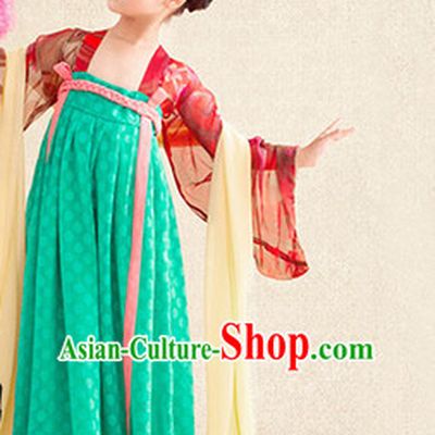 Traditional Chinese Photo Costume Princes Dress and Hair Accessories Complete Set for Children