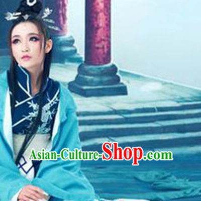Traditional Chinese Photo Costume Classical Dancing Costume and Hair Accessories Complete Set for Ladies
