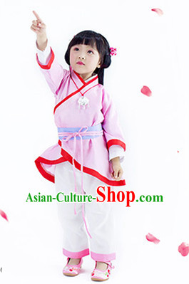 Traditional Chinese Photo Costume Hanfu Costumes and Hair Accessories for Kids Girls