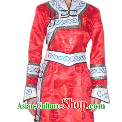 Traditional Chinese Mongolian Dress and Hat Complete Set Women