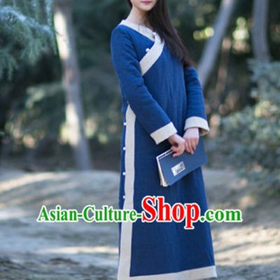 Chinese Traditional Mandarin Long Robe Complete Set for Women