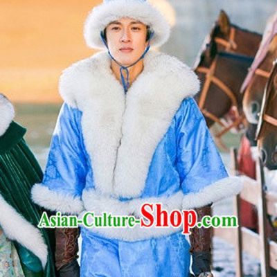 Traditional Chinese Prince Clothes Costumes and Hat Complete Set for Men