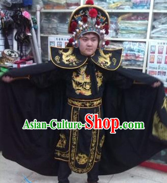Ancient Chinese Black Dragon Embroidered Suit Complete Set for Men Ancient Chinese Black Dragon Embroidered Suit Complete Set for Men