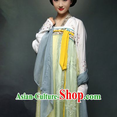 Ancient Chinese Tang Dynasty Ruqun Suit Complete Set for Girls