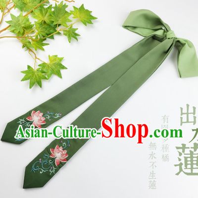 Green Handmade Chinese Traditional Hair Band Hair Bands Headbands for Girls