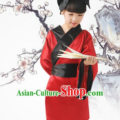 Red Chinese Traditional Hanfu Dress for KIDS