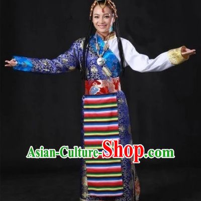 Traditional Chinese Tibetan Clothing Complete Set for Women