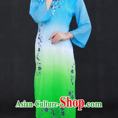 Traditional Chinese Han People Folk Dresses and Hat Complete Set for Women