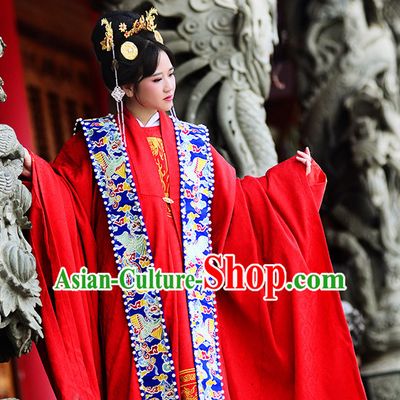 Ancient Chinese Traditional Bridal Wedding Ceremonial Dresses for Women