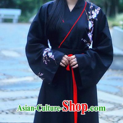 Black China Ancient Cultural Garment Hanfu Clothes Suits for Women