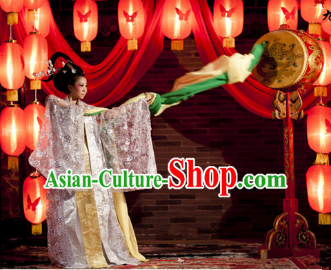 Chinese Palace Dancer Costume and Hair Jewelry Complete Set
