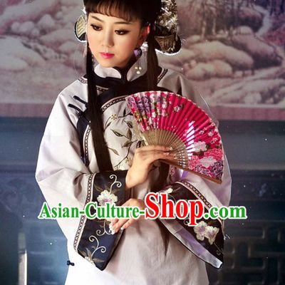 Traditional Chinese Minguo Time Mandarin Clothes and Hair Jewelry Complete Set