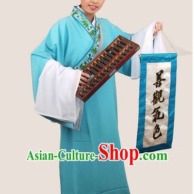 Chinese Ancient Fortune Teller Costumes and Hat Complete Set