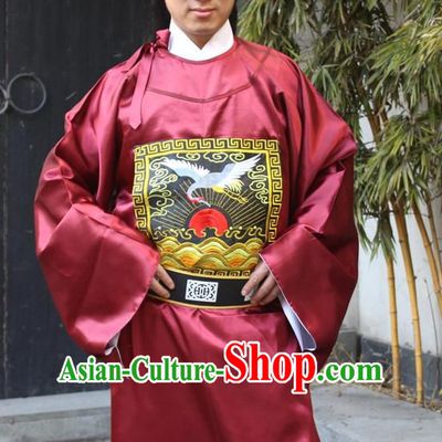 Chinese Ancient Emperor Costumes and Hat Complete Set for Men