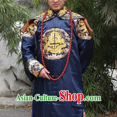 Chinese Ancient Royal Official Costumes and Hat Complete Set for Men