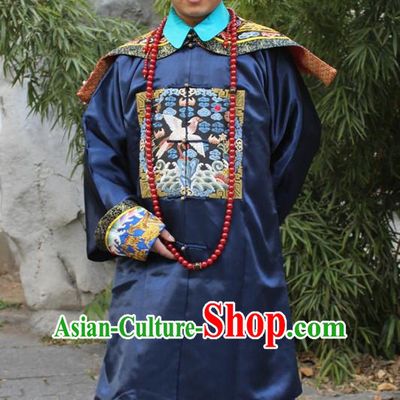 Chinese Ancient Royal Official Costume and Hat Complete Set for Men