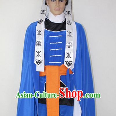 Chinese Ancient Revolutionary Costumes and Hat Complete Set for Men