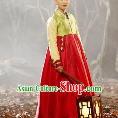 Ancient Korean Palace Princess Clothing and Hair Accessories Complete Set for Women