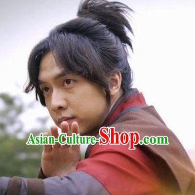 Ancient Korean Swordsmann Black Long Wigs