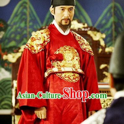 Ancient Korean Emperor Crown Emperor Hat Headwear for Men.