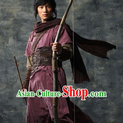 Ancient Korean Archer Costume and Arch Bow Complete Set