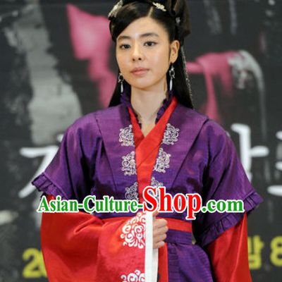 Ancient Korean Imperial Princess Costume and Headpieces Complete Set