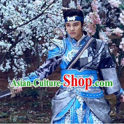 Ancient Korean Princess Fighting Armor Costume and Headpieces Complete Set
