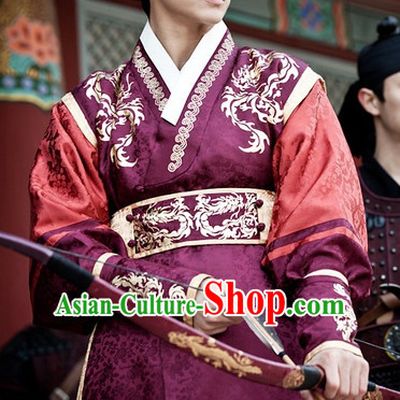 Ancient Korean Palace Imperial Archer Costume and Head Band Complete Set