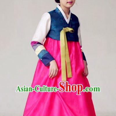 Hand Made Korean Fashion Hanbok and Hair Accessories Complete Set for Ladies